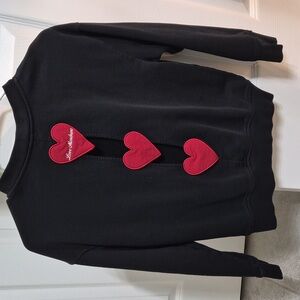 Love Moschino Women's Black Crewneck Sweater. XSmall. Tight.